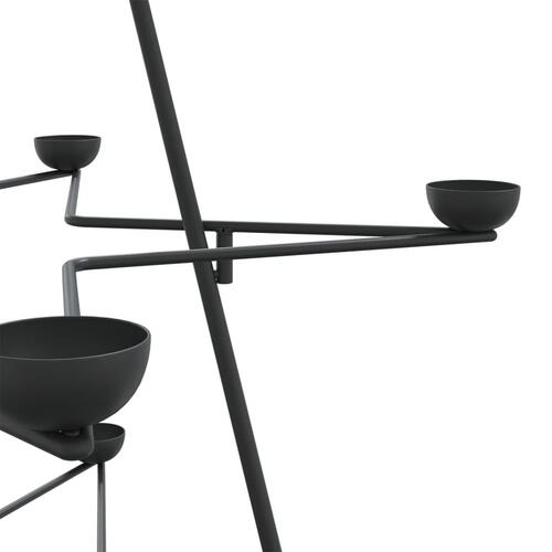 Dekorativt juletræ 140 cm metal sort