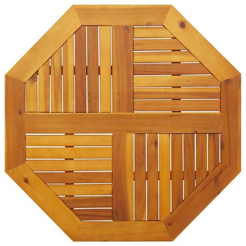 Bordplade 80x80x2,2 cm ottekantet massivt akacietræ
