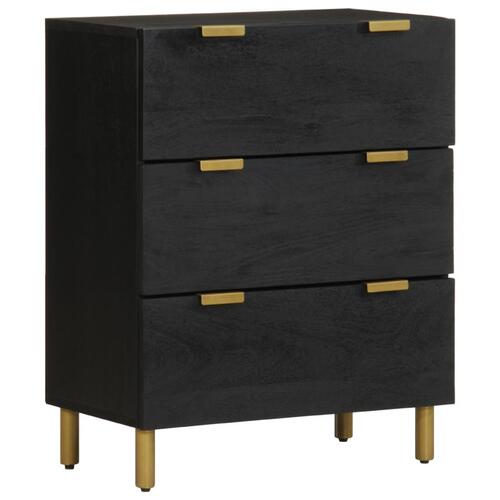 Skab 60x33x75 cm konstrueret træ sort
