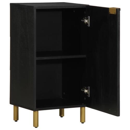 Kommode 90x34x80 cm konstrueret træ sort