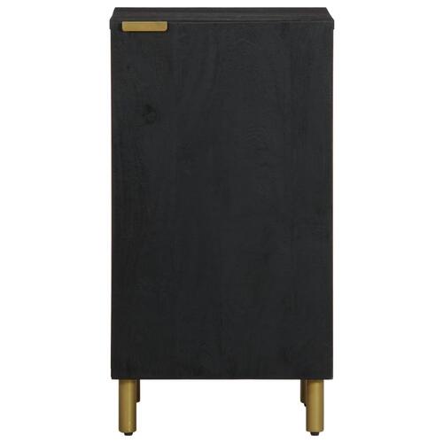 Kommode 90x34x80 cm konstrueret træ sort