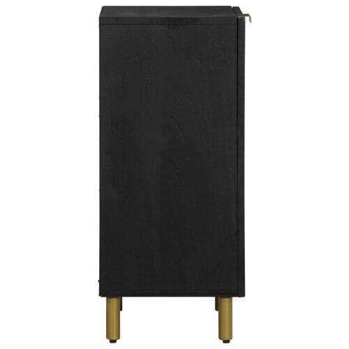 Kommode 90x34x80 cm konstrueret træ sort