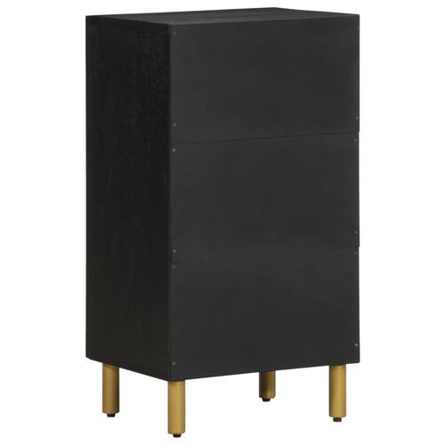 Kommode 90x34x80 cm konstrueret træ sort