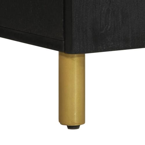 Kommode 90x34x80 cm konstrueret træ sort