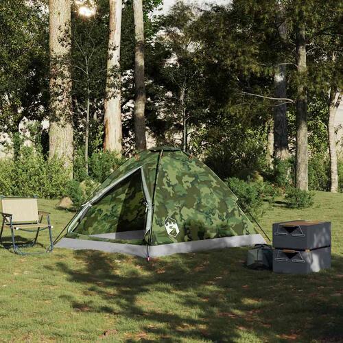 2-personers campingtelt vandafvisende kuppel camouflage