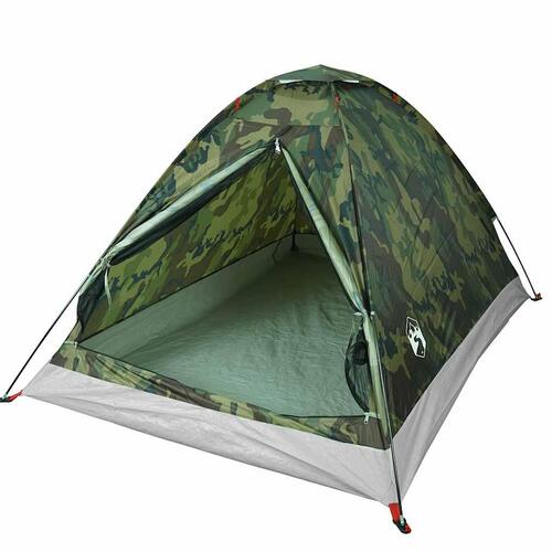 2-personers campingtelt vandafvisende kuppel camouflage
