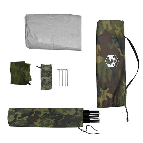2-personers campingtelt vandafvisende kuppel camouflage