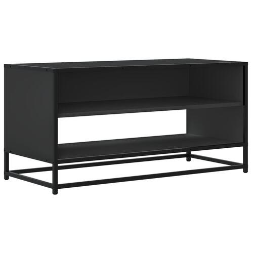 Tv-bord 91x40x46 cm konstrueret træ og metal sort