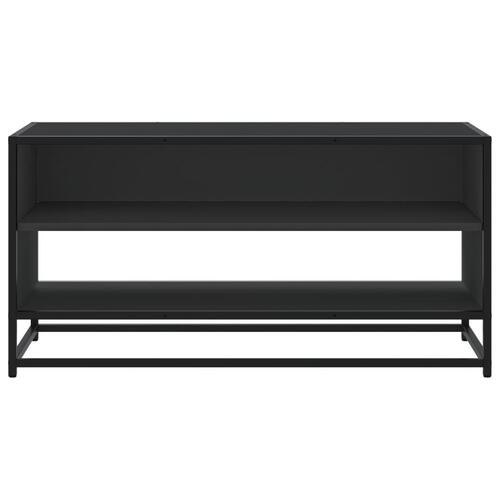 Tv-bord 91x40x46 cm konstrueret træ og metal sort