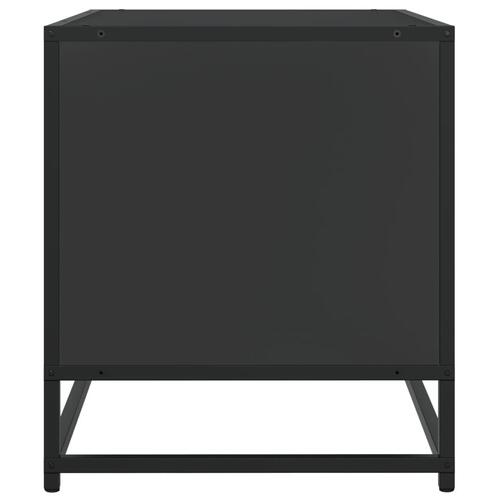 Tv-bord 91x40x46 cm konstrueret træ og metal sort