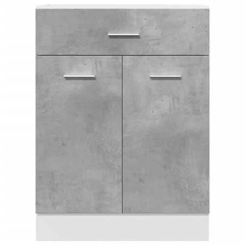 Skuffeunderskab 60x46x81,5 cm konstrueret træ betongrå