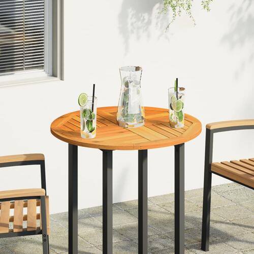 Bordplade Ø70x2 cm rund massivt akacietræ