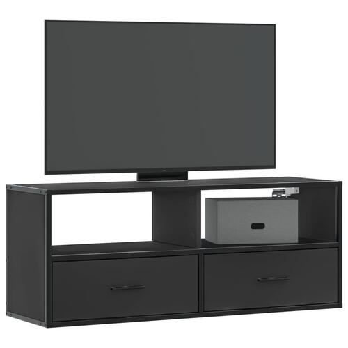 Tv-bord 100x31x39,5 cm konstrueret træ og metal sort