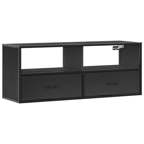 Tv-bord 100x31x39,5 cm konstrueret træ og metal sort