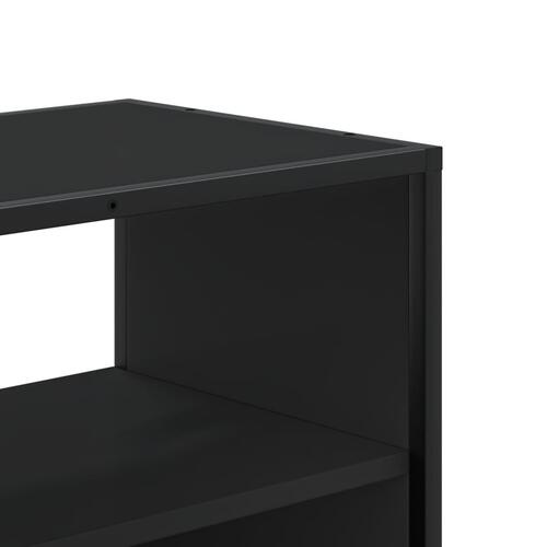 Tv-bord 100x31x39,5 cm konstrueret træ og metal sort