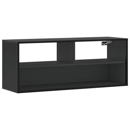 Tv-bord 100x31x39,5 cm konstrueret træ og metal sort