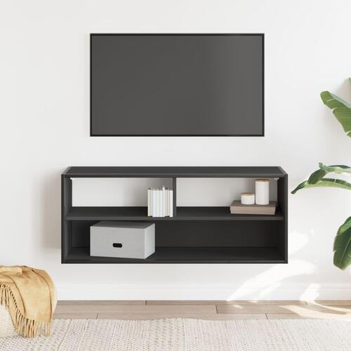 Tv-bord 100x31x39,5 cm konstrueret træ og metal sort