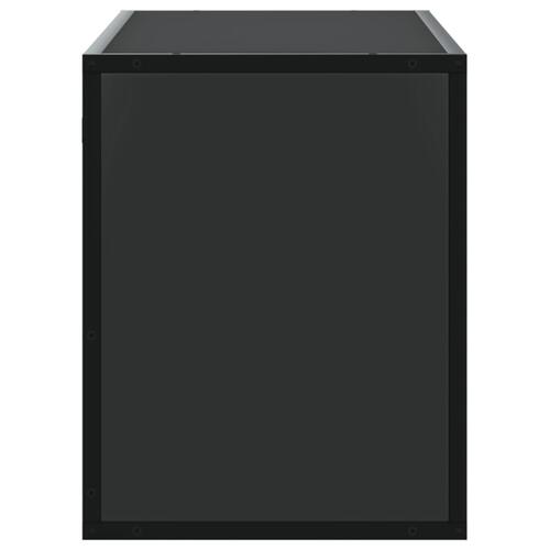 Tv-bord 100x31x39,5 cm konstrueret træ og metal sort