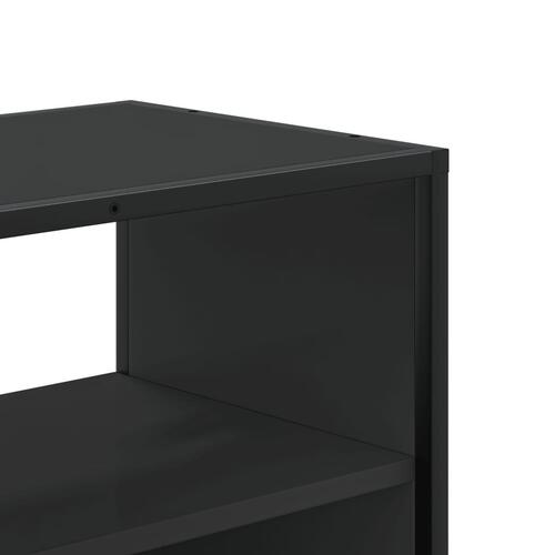 Tv-bord 100x31x39,5 cm konstrueret træ og metal sort