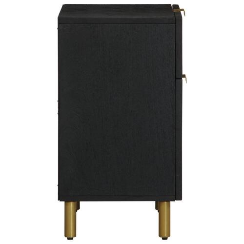 Sengebord 50x33x60 cm konstrueret træ sort