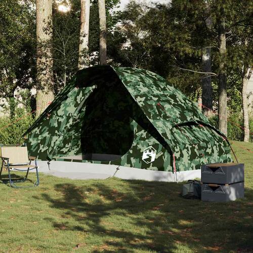 6-personers kuppeltelt vandafvisende camouflage