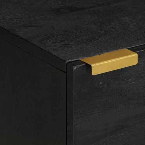 Sengebord 40x33x46 cm massivt mangotræ sort