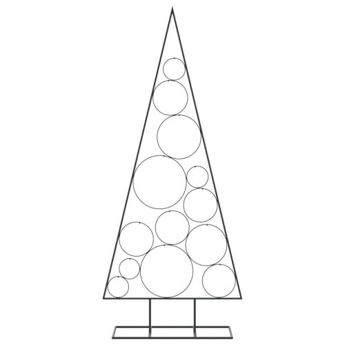 Dekorativt juletræ 150 cm metal sort
