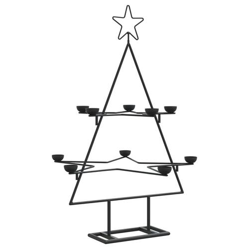 Dekorativt juletræ 75 cm metal sort