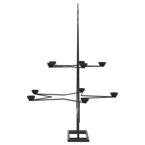 Dekorativt juletræ 75 cm metal sort