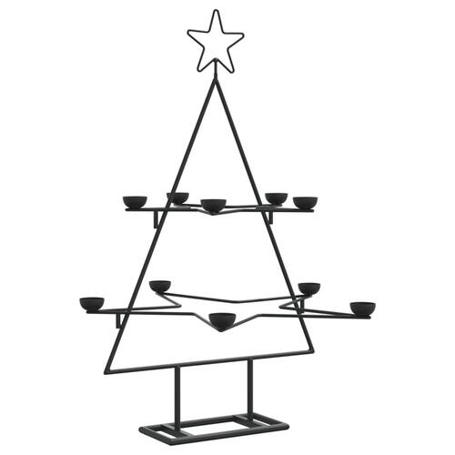 Dekorativt juletræ 75 cm metal sort