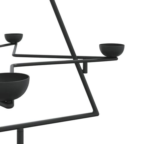Dekorativt juletræ 75 cm metal sort