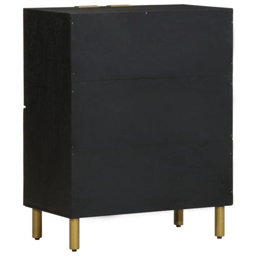 Skab 60x33x75 cm konstrueret træ sort