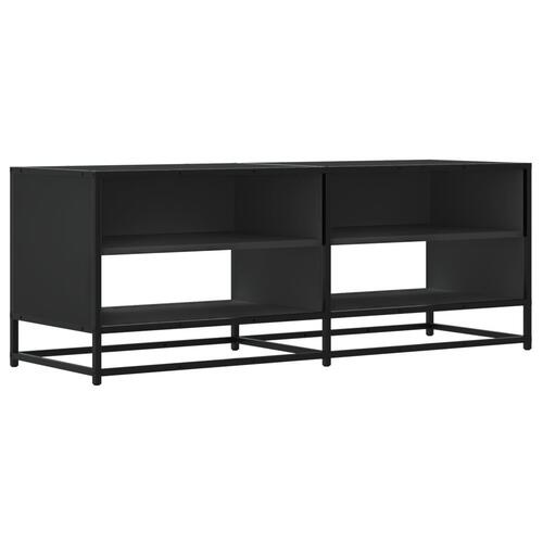 Tv-bord 120,5x40x46 cm konstrueret træ og metal sort
