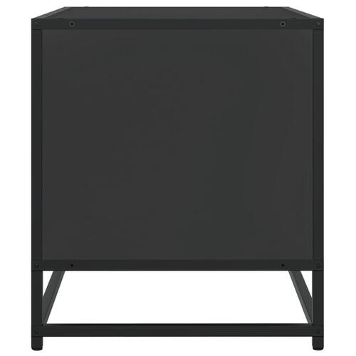 Tv-bord 120,5x40x46 cm konstrueret træ og metal sort