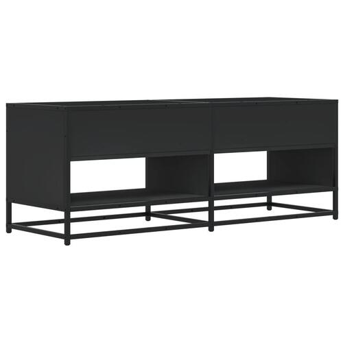 Tv-bord 120,5x40x46 cm konstrueret træ og metal sort