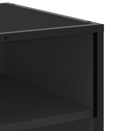 Tv-bord 120,5x40x46 cm konstrueret træ og metal sort