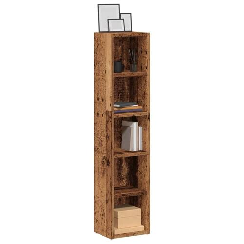 Smalle reoler 2 stk. 21x16x93,5 cm konstrueret træ antikt træ