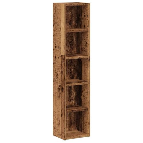 Smalle reoler 2 stk. 21x16x93,5 cm konstrueret træ antikt træ