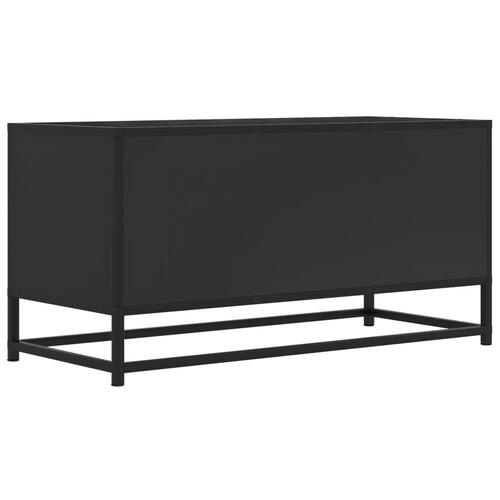 Tv-bord 80x34,5x40 cm konstrueret træ og metal sort