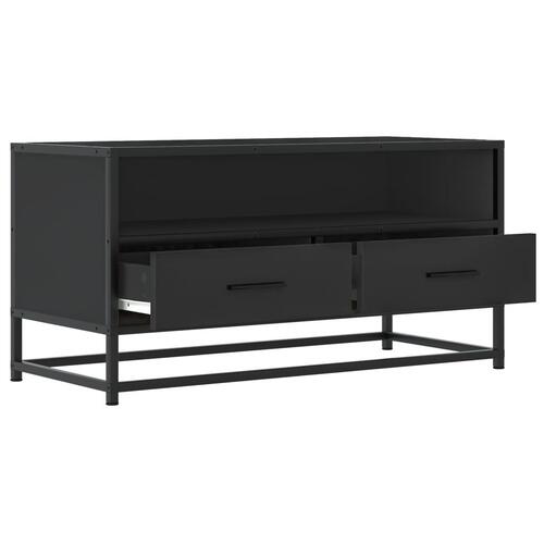 Tv-bord 80x34,5x40 cm konstrueret træ og metal sort