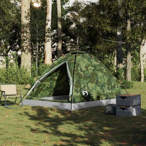 4-personers campingtelt vandafvisende kuppel camouflage