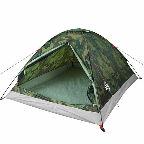 4-personers campingtelt vandafvisende kuppel camouflage