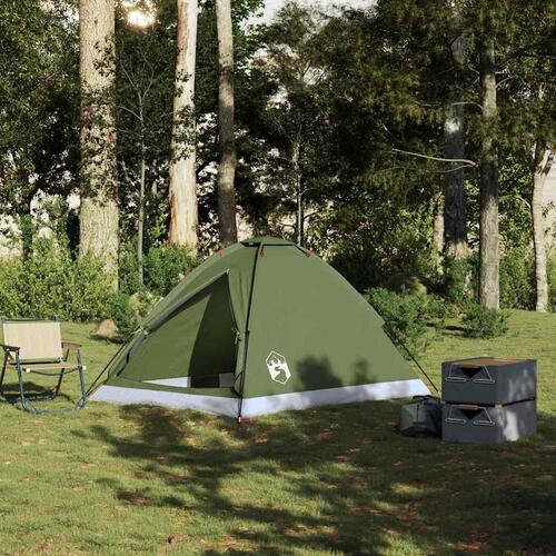 2-personers campingtelt vandafvisende kuppel olivengrøn