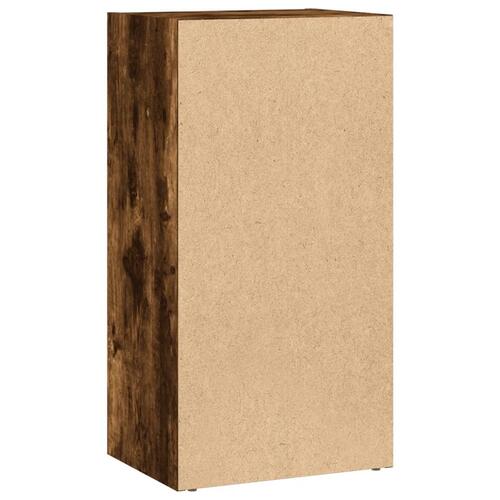 Bogreol 40x30x77 cm konstrueret træ røget egetræsfarve