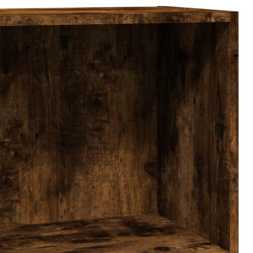 Bogreol 40x30x77 cm konstrueret træ røget egetræsfarve