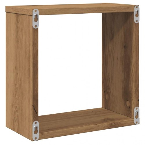 Kubeformede væghylder - 4 stk. 30×15×30 cm i kunsteg