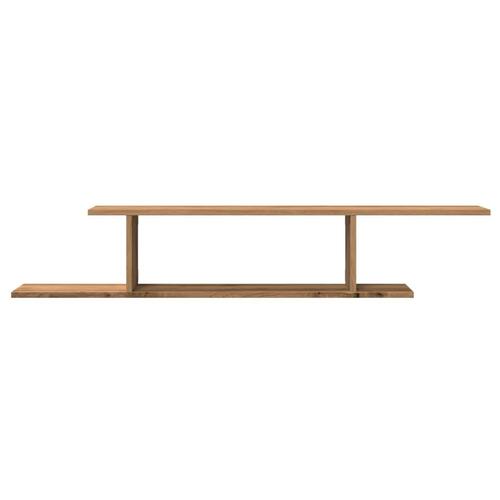 Væghængt tv-hylde 125x18x23 cm konstrueret træ kunsteg