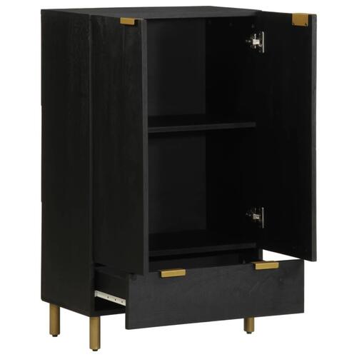 Højskab 60x33x100 cm konstrueret træ sort