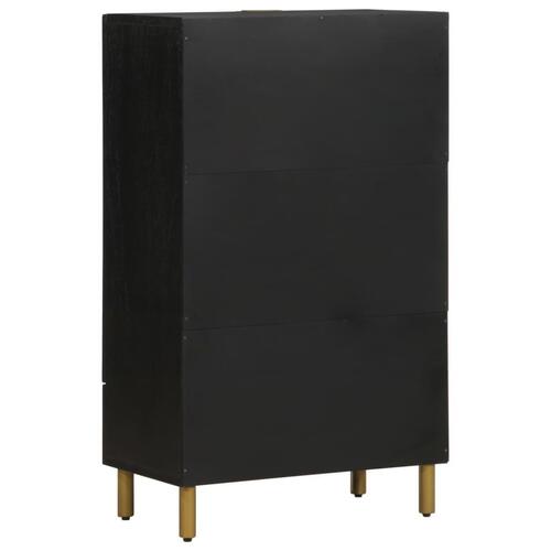Højskab 60x33x100 cm konstrueret træ sort