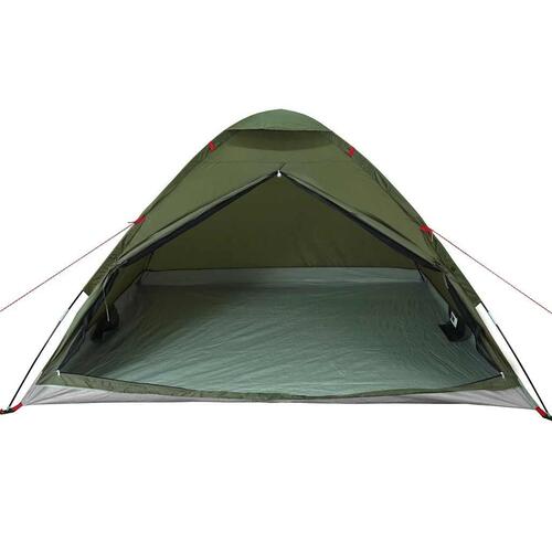 4-personers campingtelt vandafvisende kuppel olivengrøn